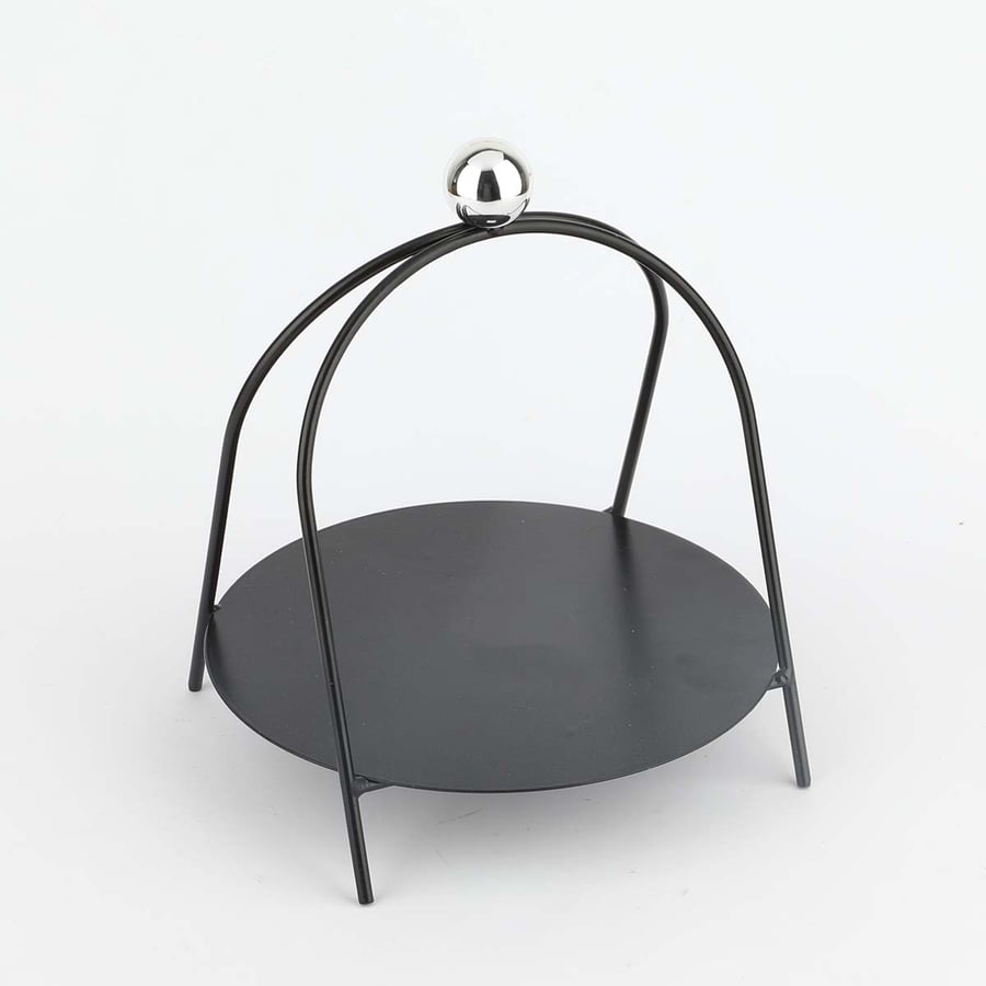 Black circular presentation stand