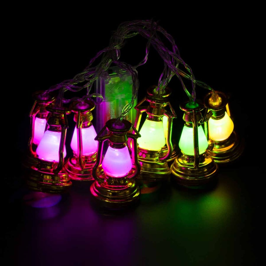 حبل اضاءة فوانيس LED بطارية 180 سم