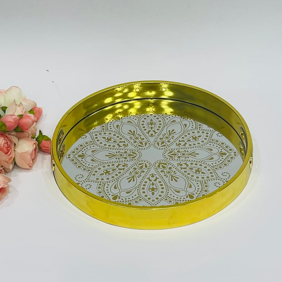 طوفرية دائري ذهبي مقاس 31 سم