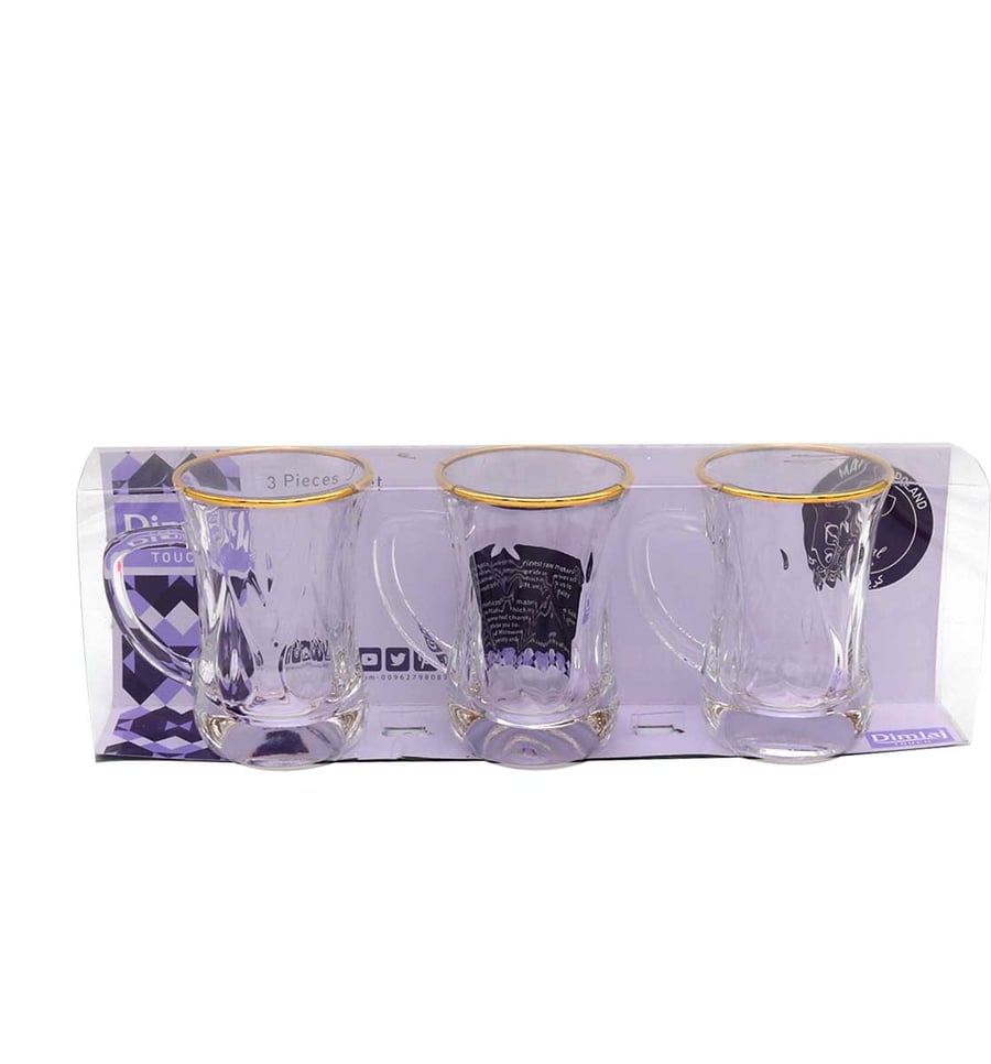 A set of engraved gold glasses