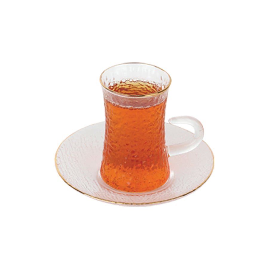 A set of cups and mugs with plates