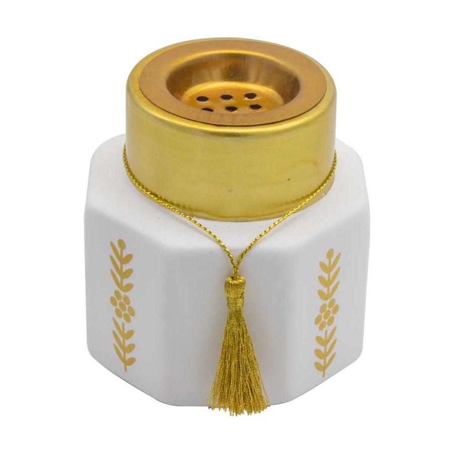 Ceramic decor incense burner 10*9.5 cm