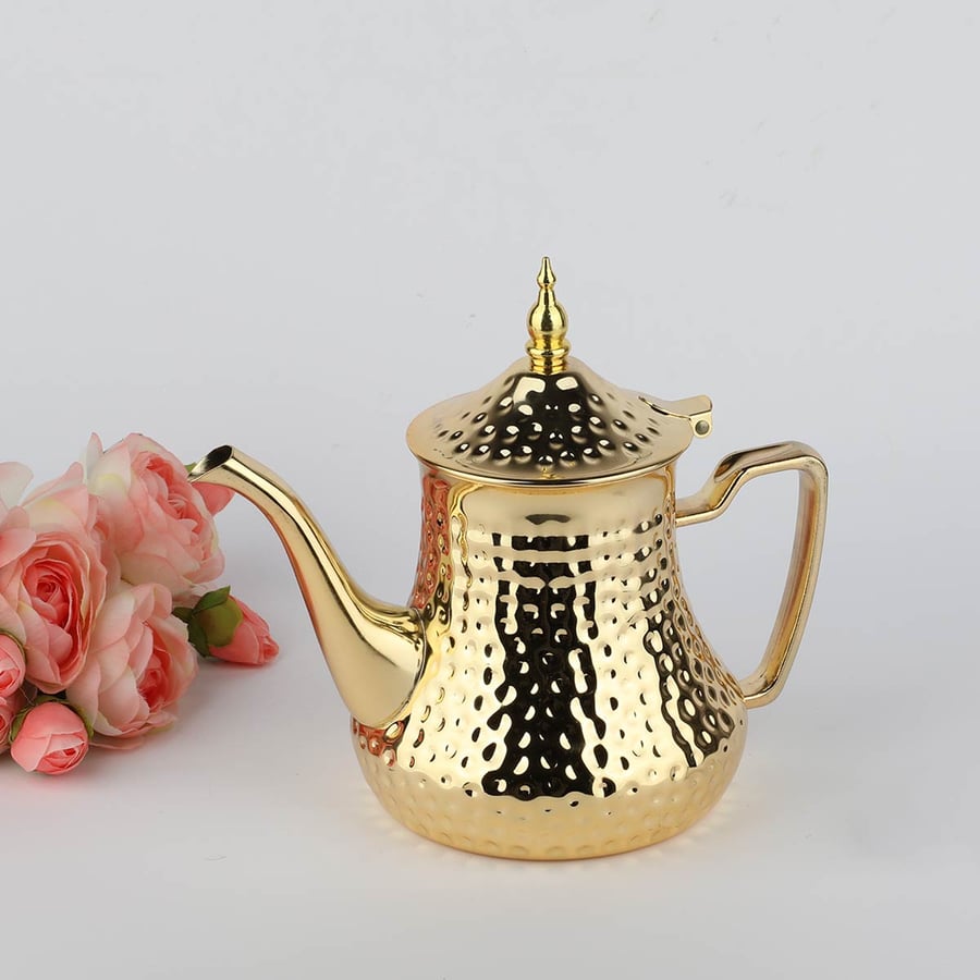 Golden stainless steel teapot 800 ml