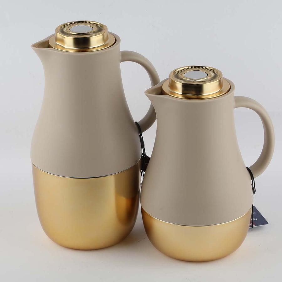 Mariana thermal set, beige with gold, 1+0.5 liter