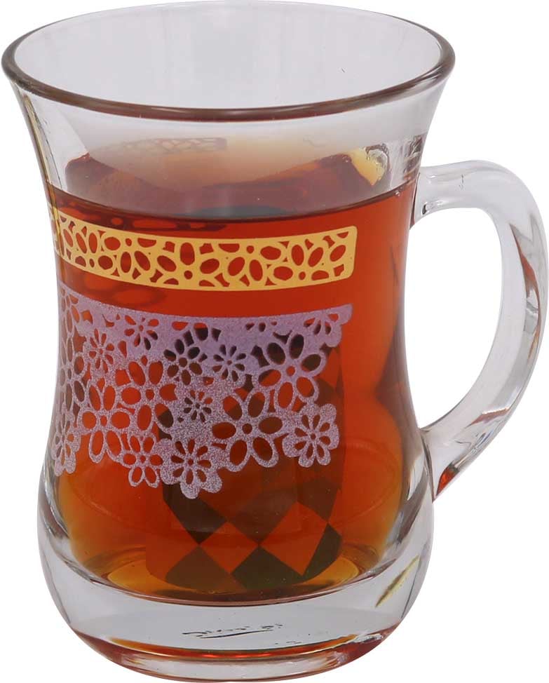 طقم مج مزخرف ذهبي ابيض 2 حبة