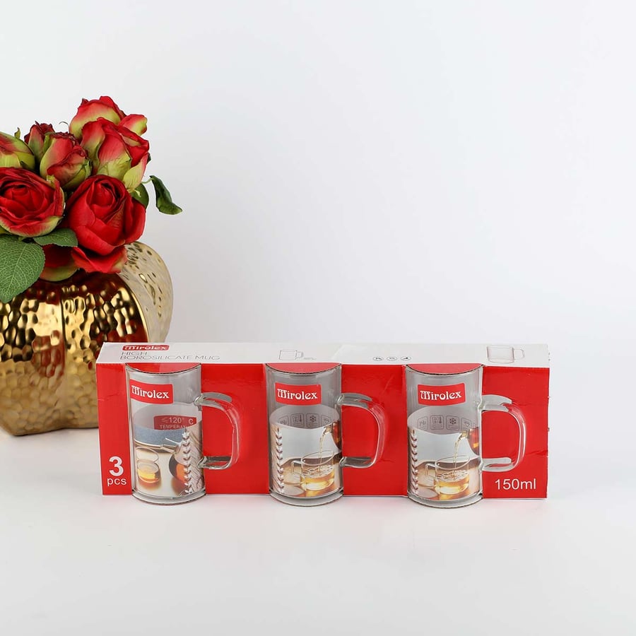 طقم كاسات زجاج 3 حبة