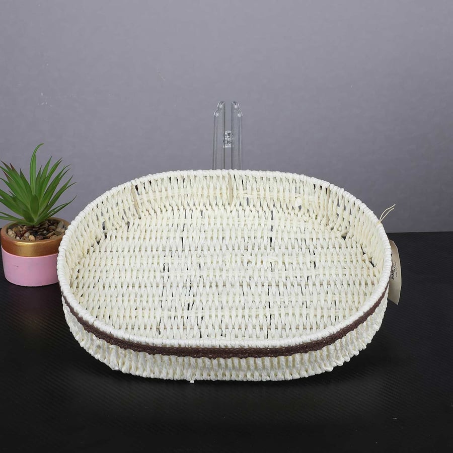Oval woven basket size 36*27 cm