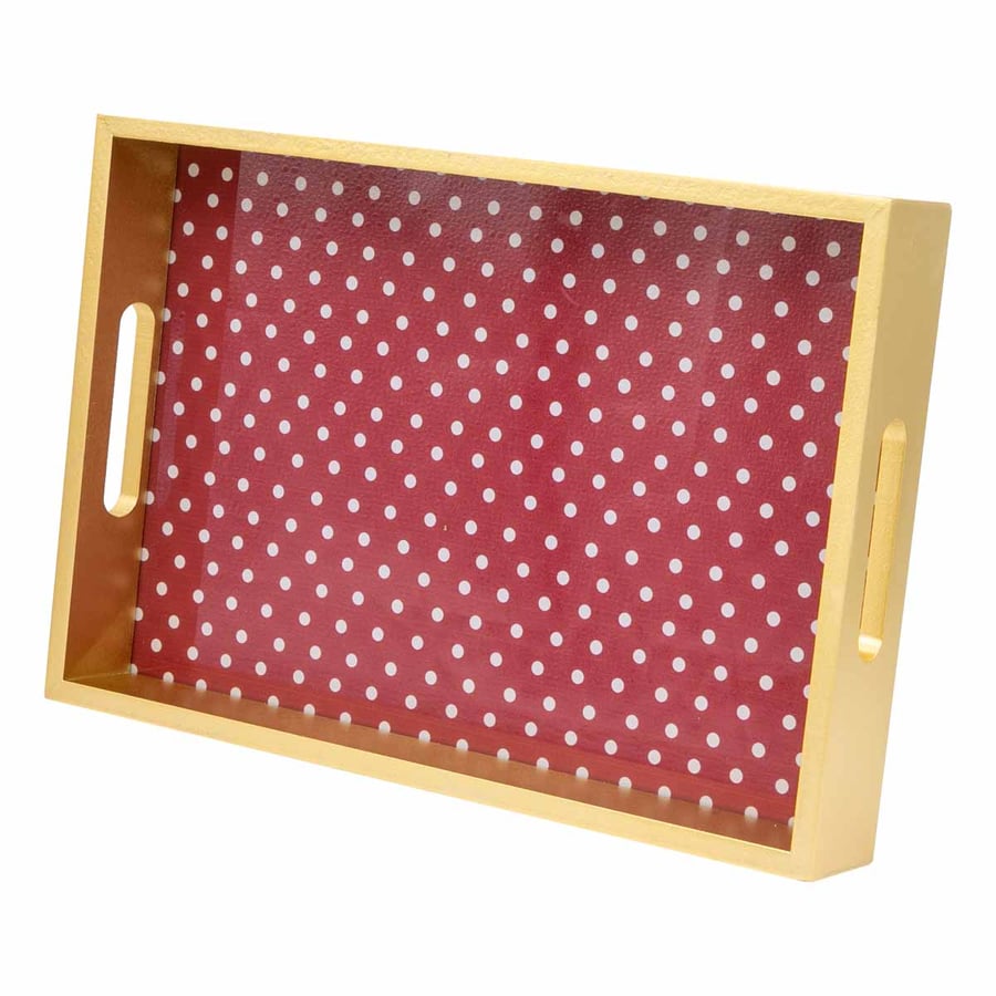 Rectangular wooden tray size 40*30 cm