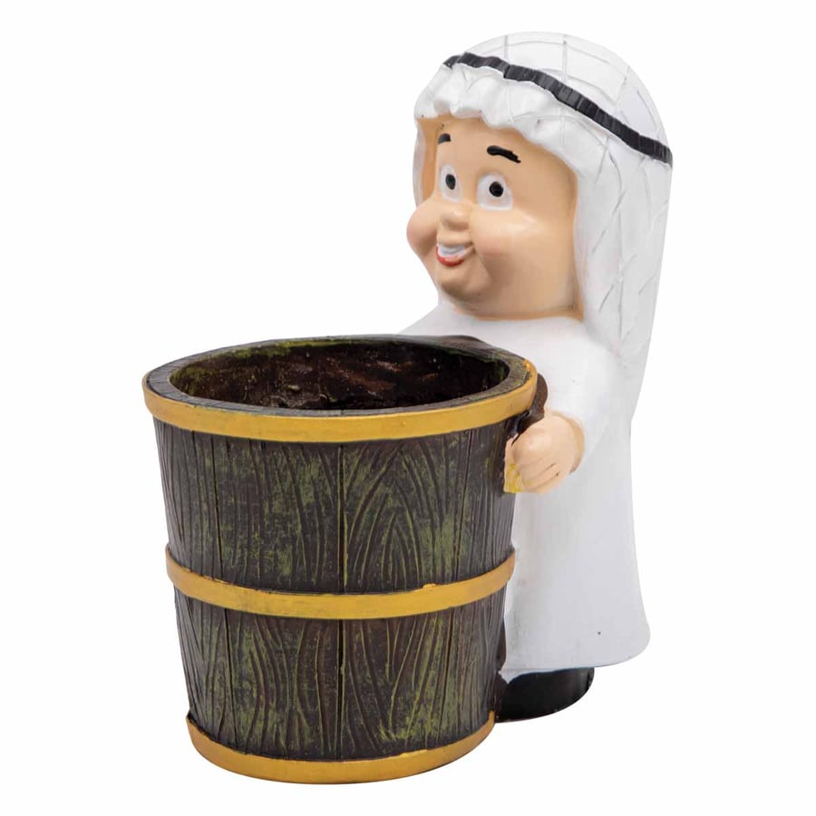 مجسم رجل مع فازة صغير مقاس 14 سم ارتفاع
