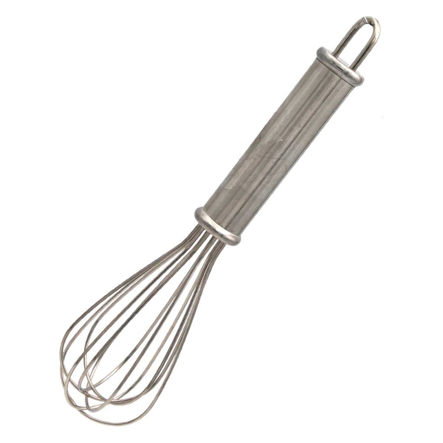 Stainless steel egg beater with a card