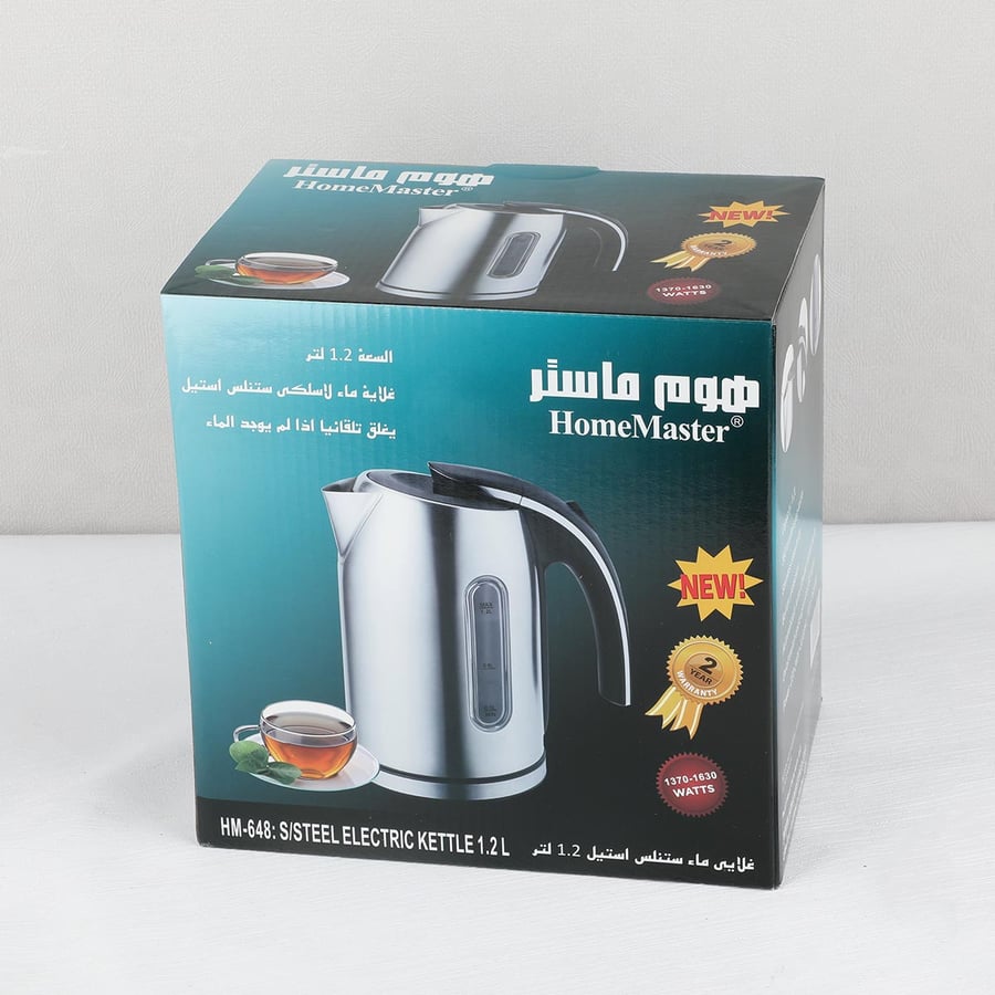 غلاية ماء استيل هوماستر سعة 1.2لتر  1630-1370 واط