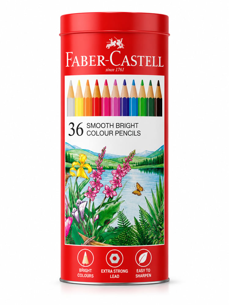 ألوان خشبية دائرية فايبر كاستل 36 لون