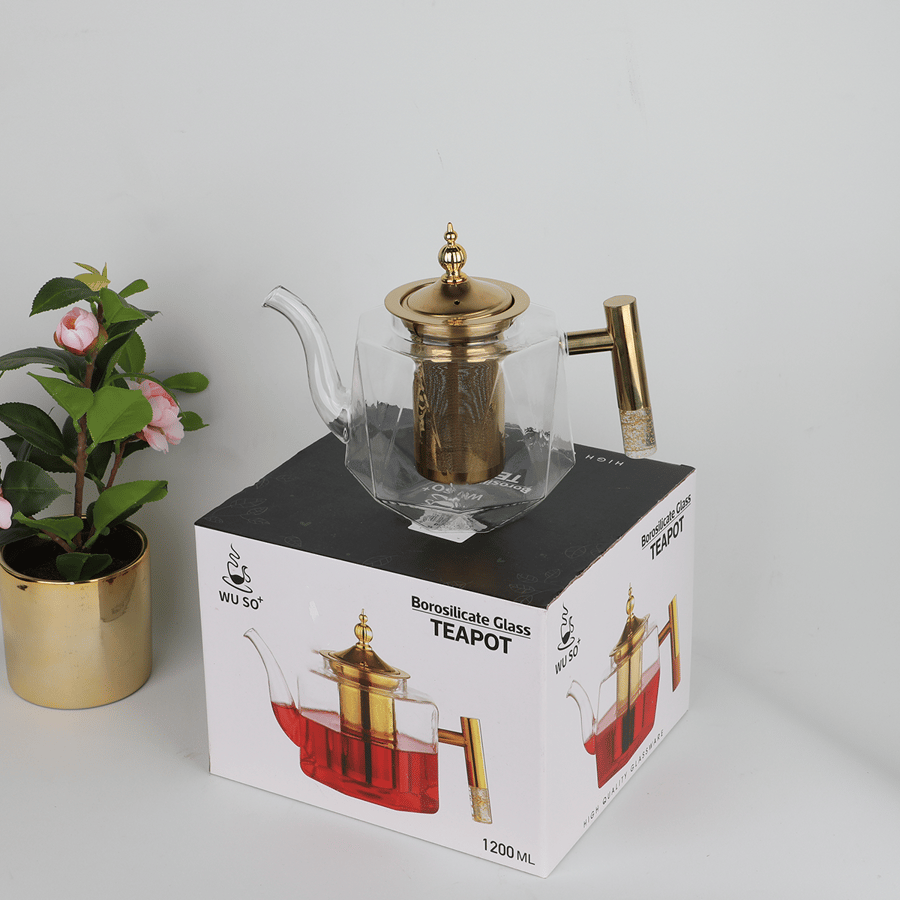 ابريق زجاج   بمصفي استيل1200 مل