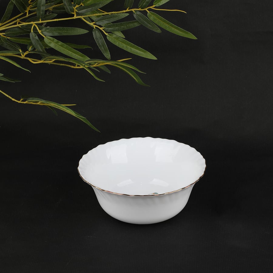 زبدية سيراميك بخط ذهبي مقاس 17*7 سم