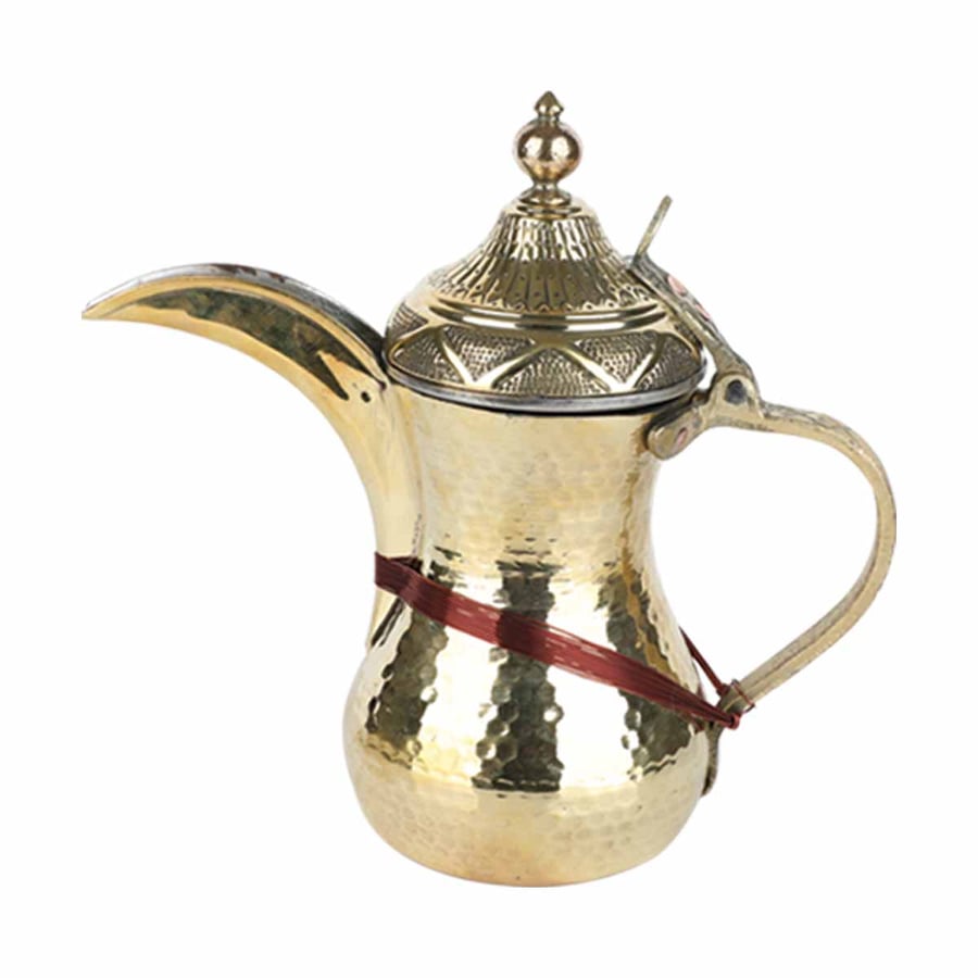 دلة القهوة العربية ذهبي كبير ارتفاع 24 سم