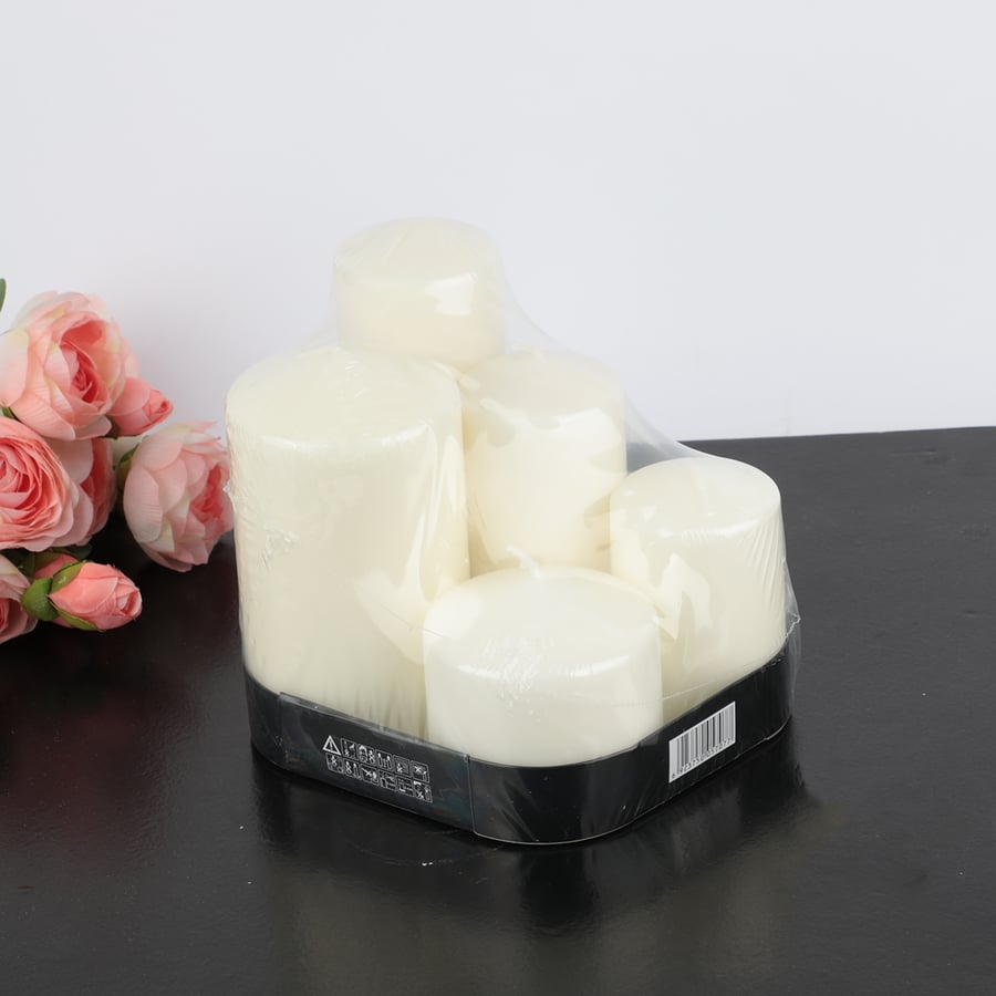 Non-scented candles 5 pieces size 16*13*12*9*6 cm