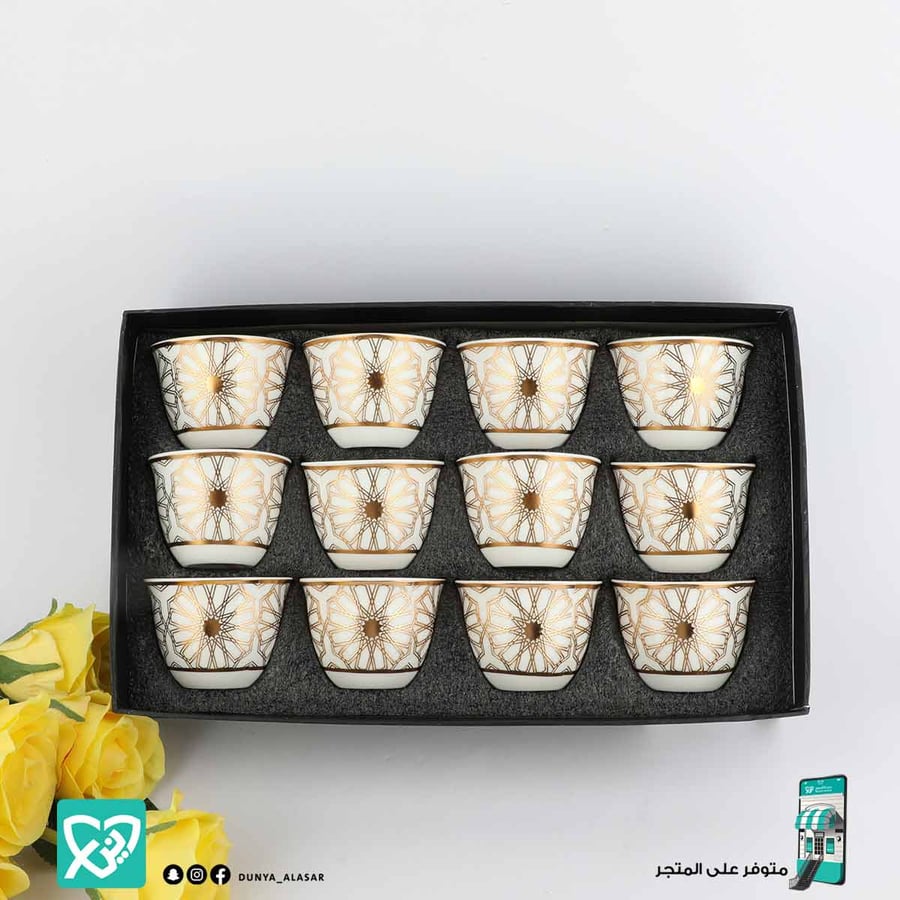 Ceramic coffee cup set 12 cups
