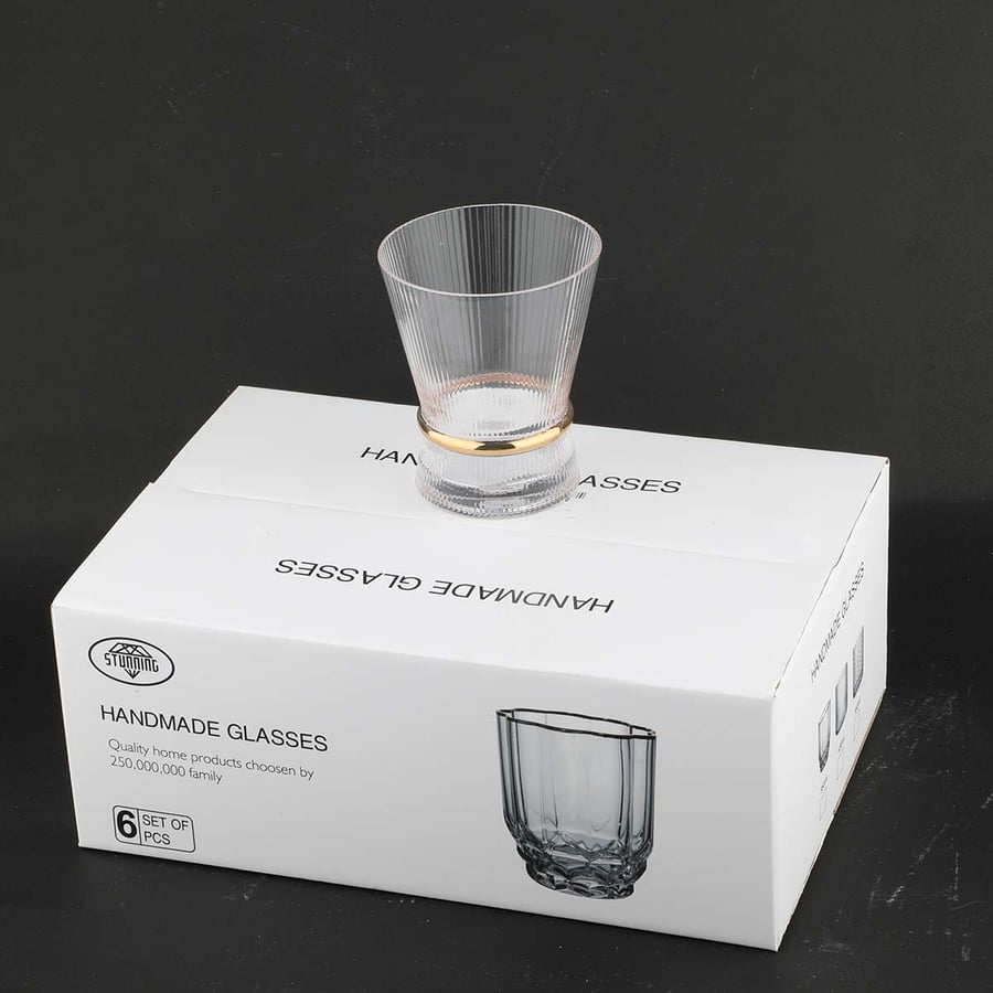 Set of 6 glass cups