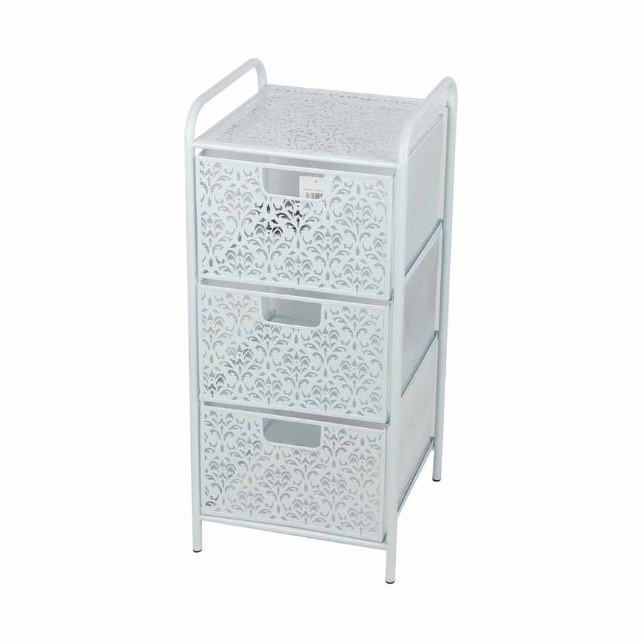 درج حديد 3 دور بكفرات ابيض مقاس 70*33*31سم