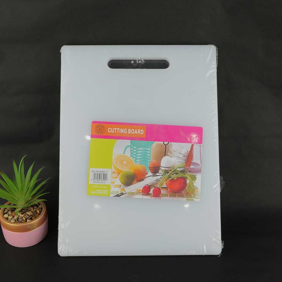 Plastic cutting board white rectangular size 30*40*2 cm