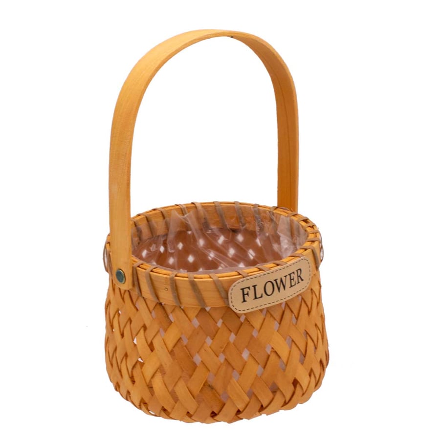 Round woven basket with a 16 cm opening