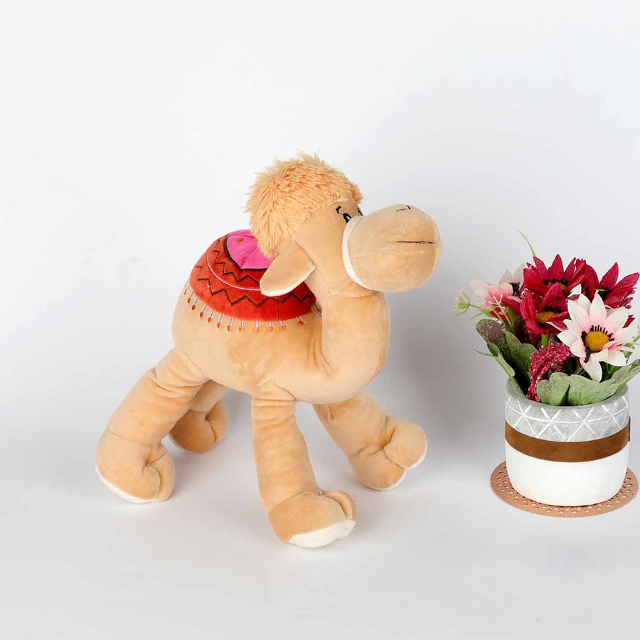 Cotton-shaped camel doll, height 21 cm