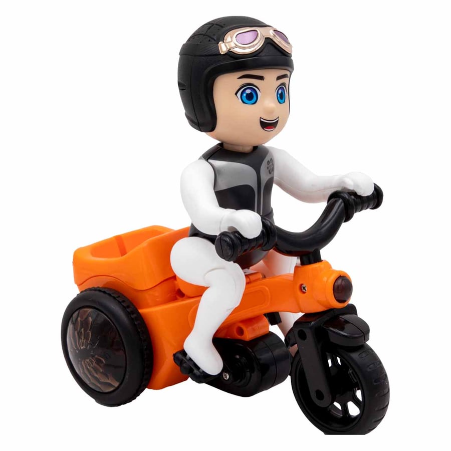 Dirt bike rider game for children with music and lights