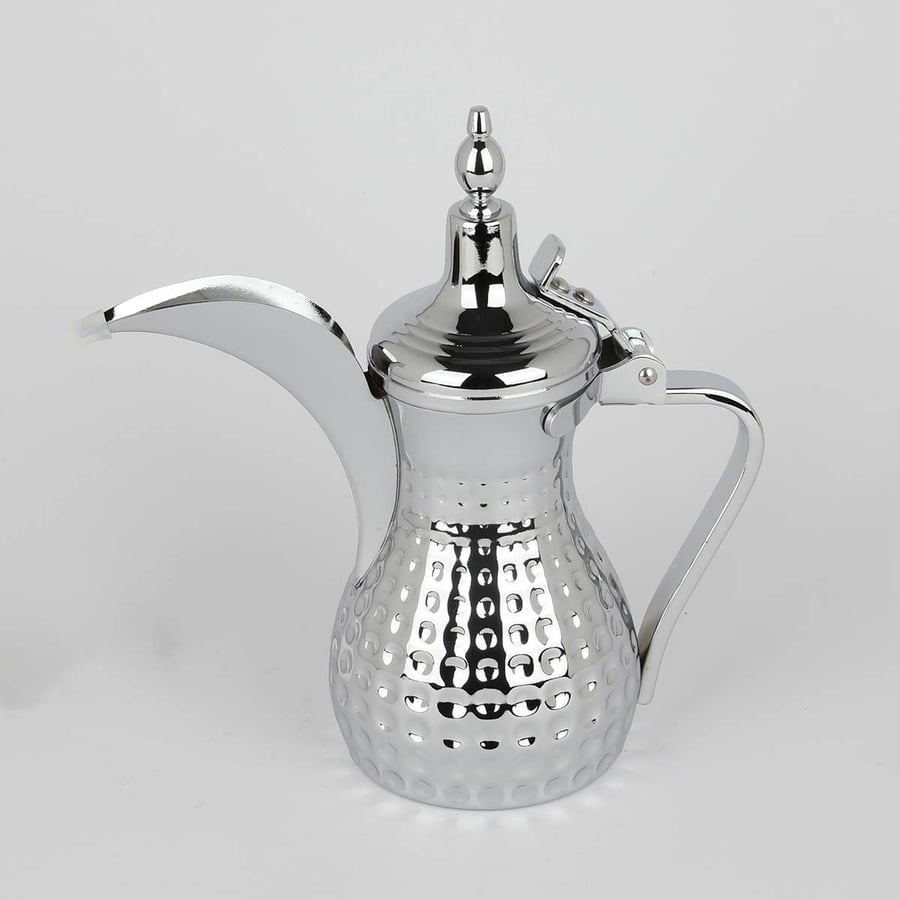 دلة استيل فضي مقاس 0.6 لتر