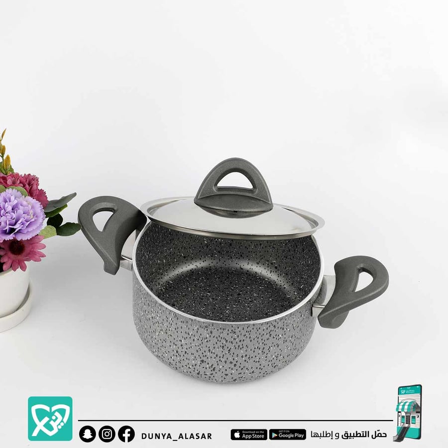 Granite pot Dropina size 16 cm