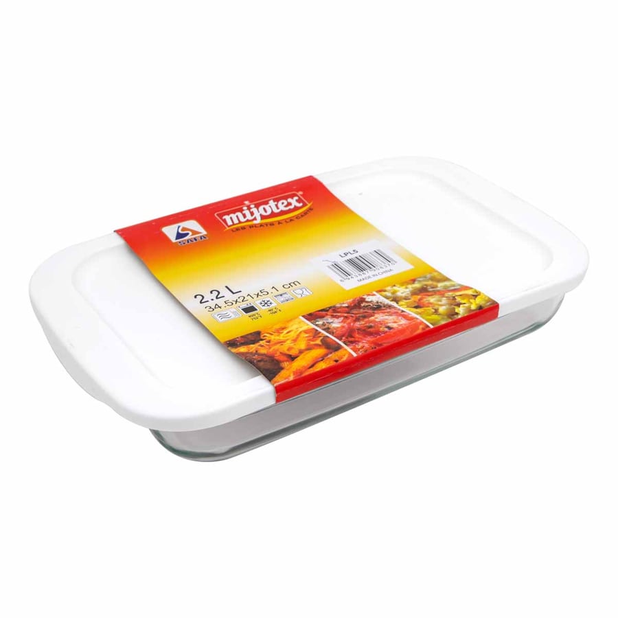 Pyrex glass oven tray rectangular 2.2 liter 34.5*21.5*5.1 cm