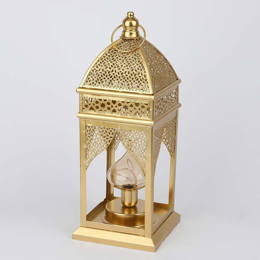 زينة  رمضان شكل فانوس ذهبي 36 سم