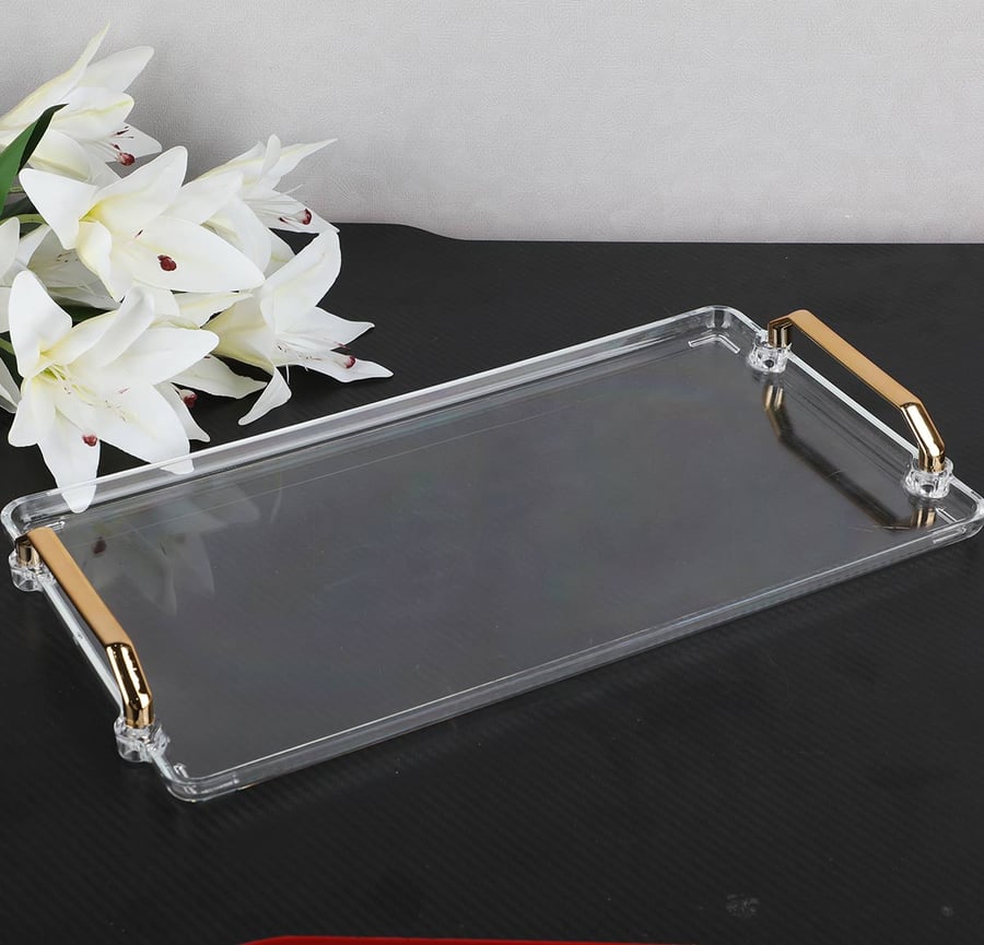 طوفرية  تقديم اكرليك مستطيل مقاس 40*22 سم