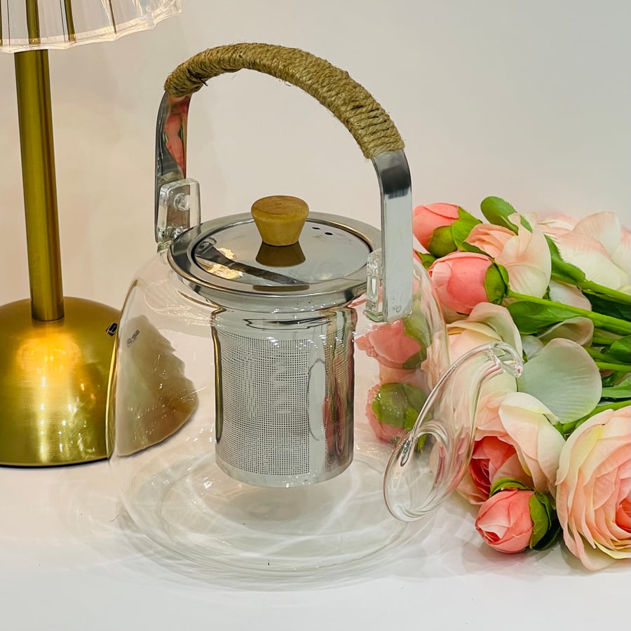 ابريق زجاج شفاف  1000 مل