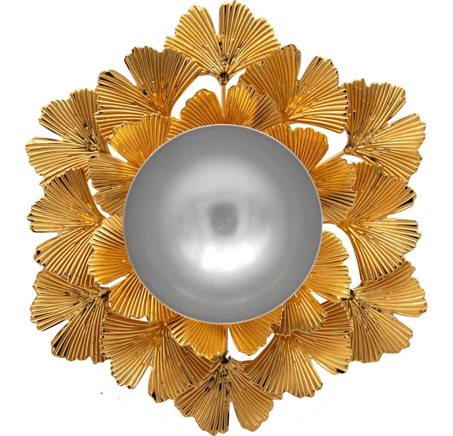 A nut dish in the shape of a flower, 37 cm size
