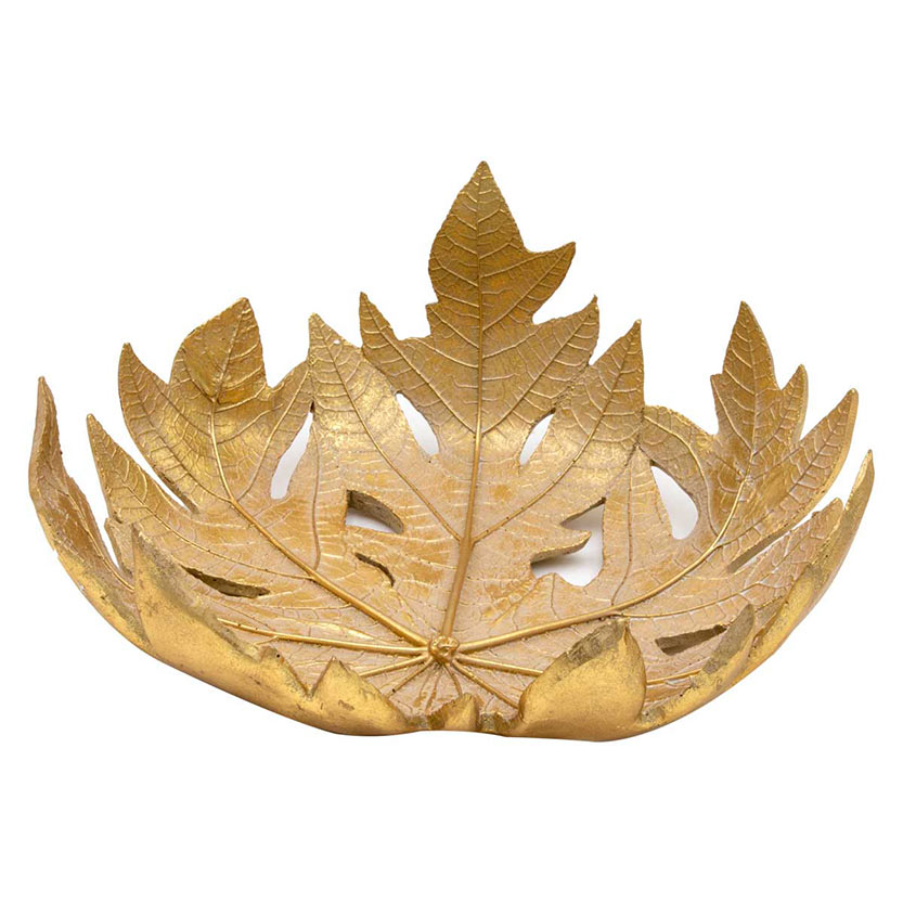 Ceramic masterpiece in the shape of a leaf, size 27*32 cm