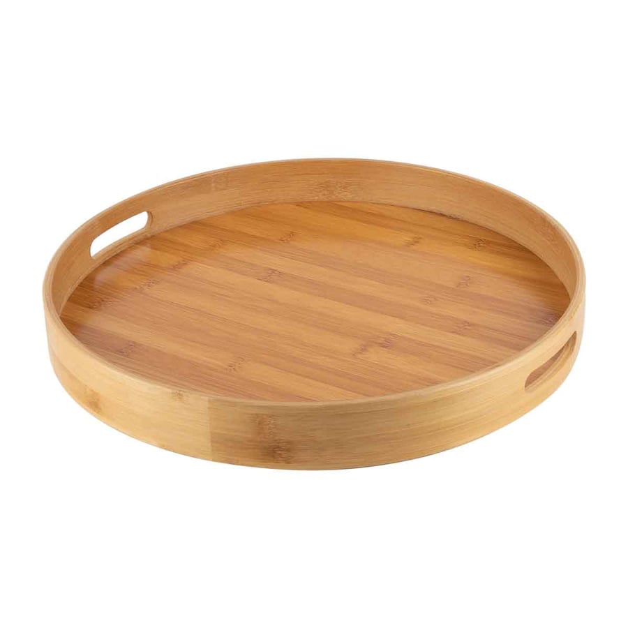 Round wooden tray, 40 cm size