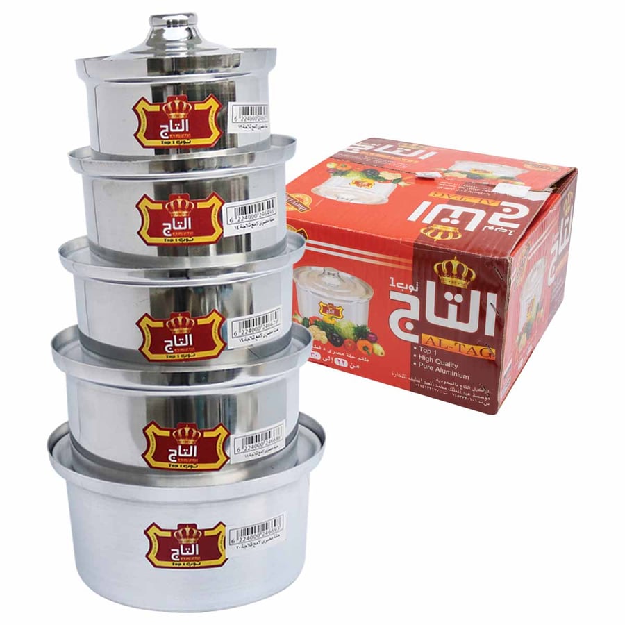 طقم قدورمصري  التاج 5قدر