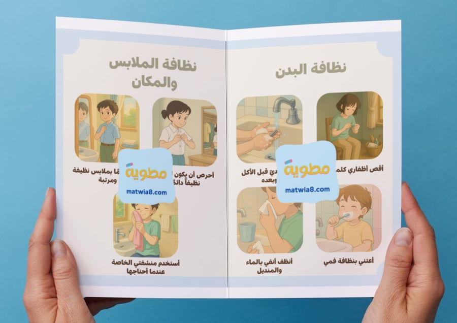 ‎مطوية آداب النظافة - ثاني