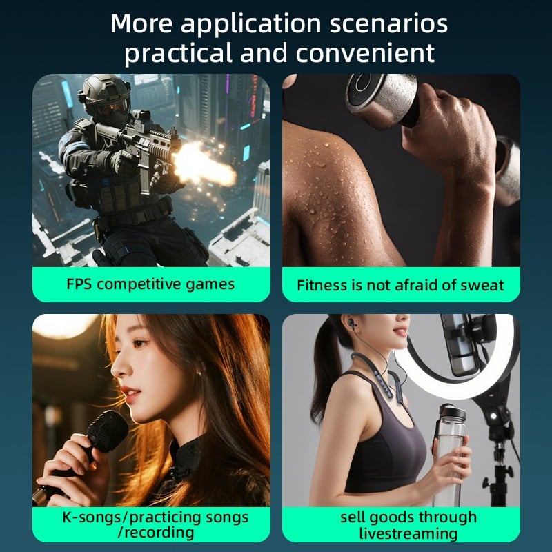 PIVA S6W سماعة ألعاب لاسلكية بوضع مزدوج بلوتوث ووايرلس
