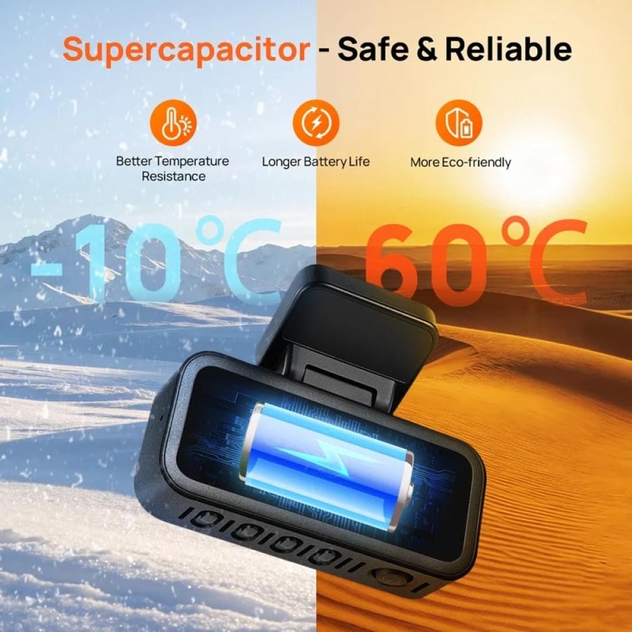 داش كام 70mai A210 بدقة 1080P مع GPS وWi-Fi 6 ورؤية ليلية ممتازة
