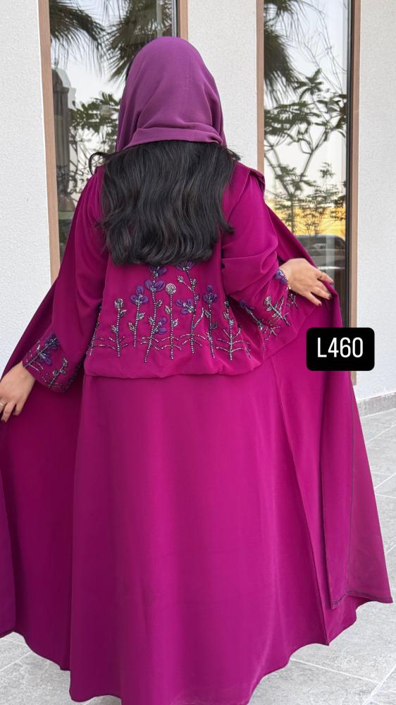 عباية كريب شك يدوي مع سديرية قصة عادية