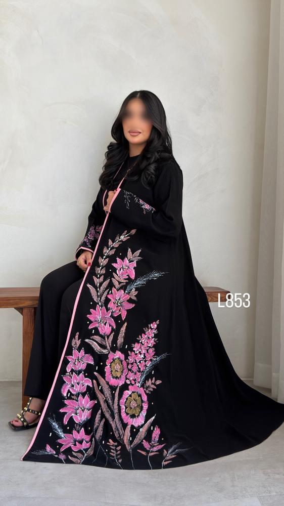 عباية كريب سبشل رسم يدوي وشك يدوي قصة عادية ستريت