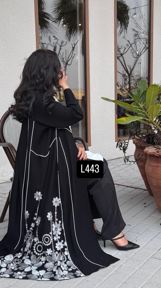 Abaya crepe special embroidery computer story normal