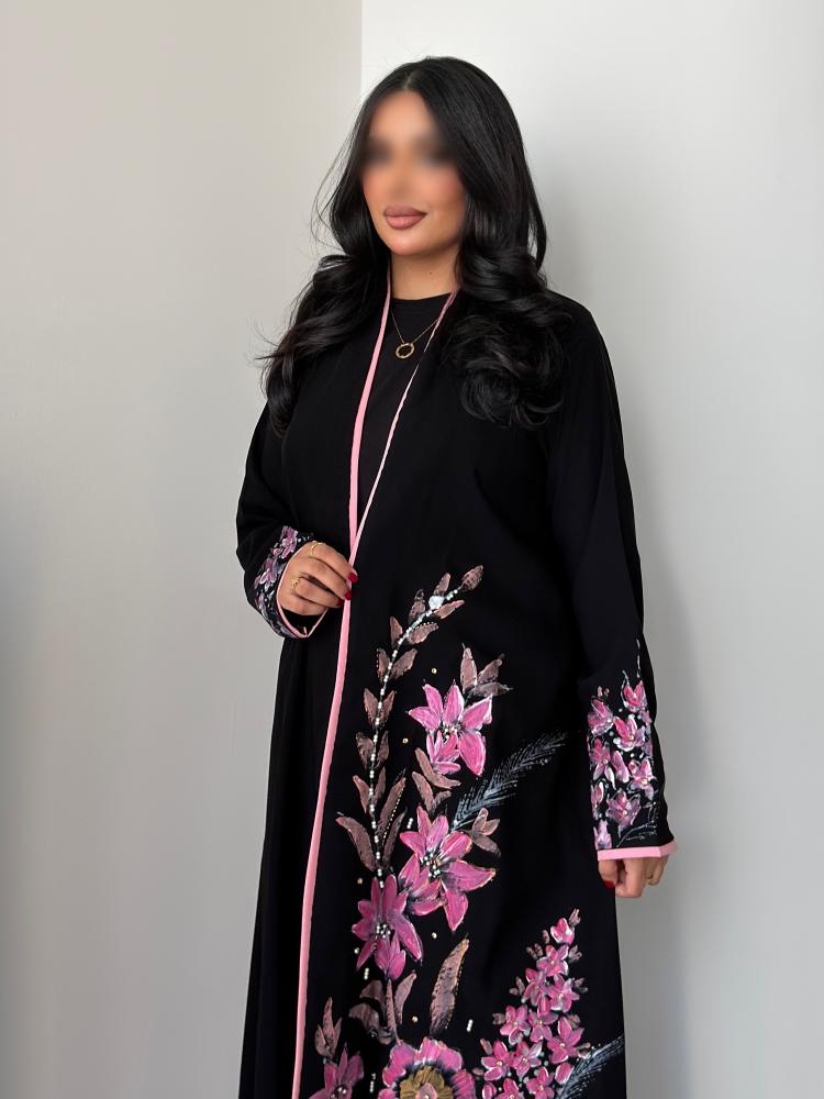 عباية كريب سبشل رسم يدوي وشك يدوي قصة عادية ستريت