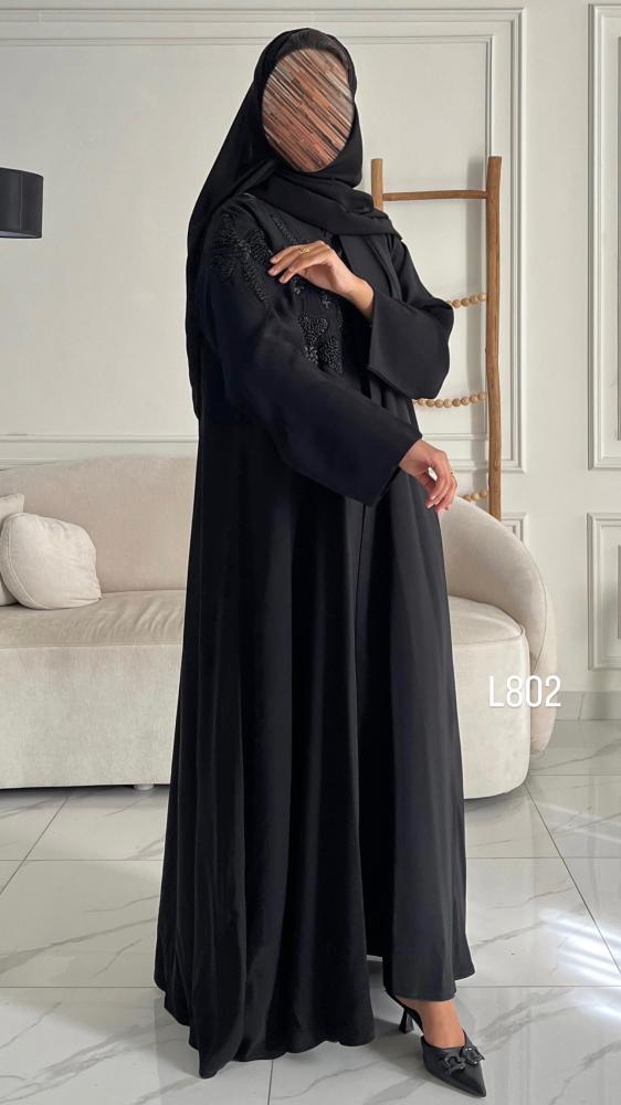 عباية كريب سبشل شك يدوي قصة عادية ستريت