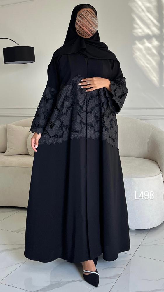 Abaya crepe special with lace, normal story, street