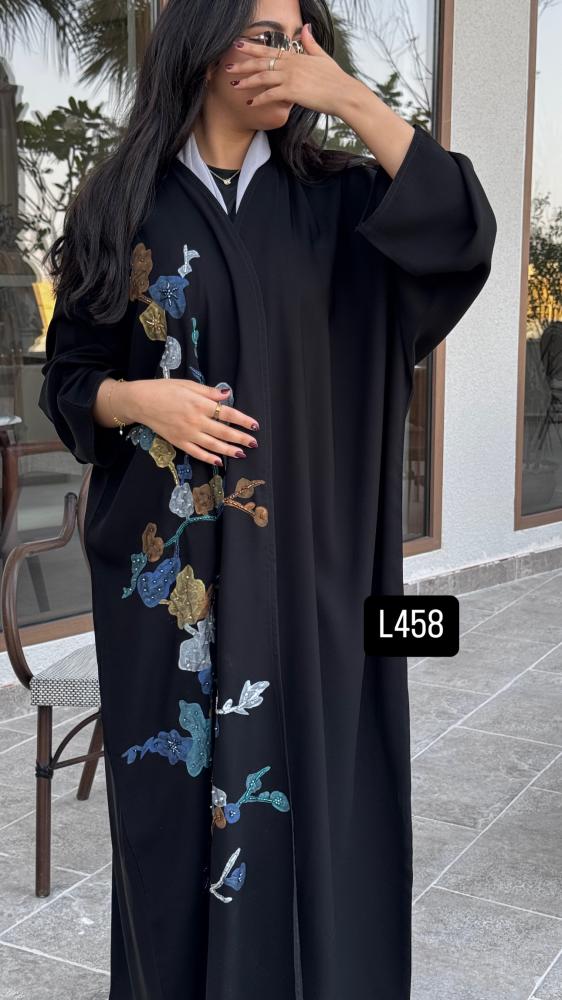 عباية كريب سبشل رسم يدوي وشك يدوي قصة بشت