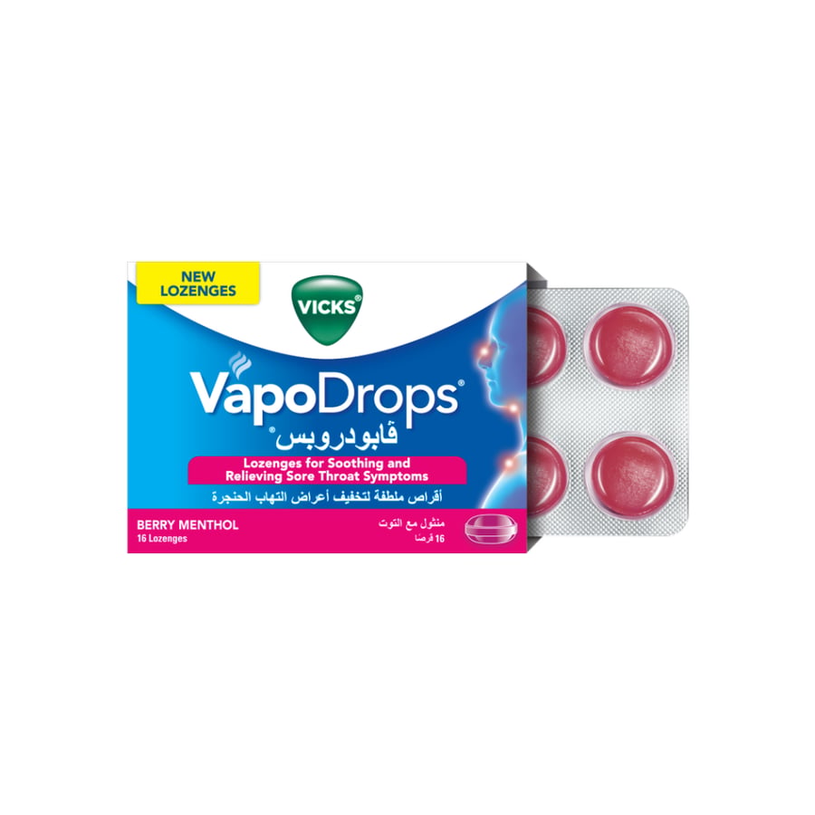 Vicks VapoDrop Menthol with Berry 16 Tablets