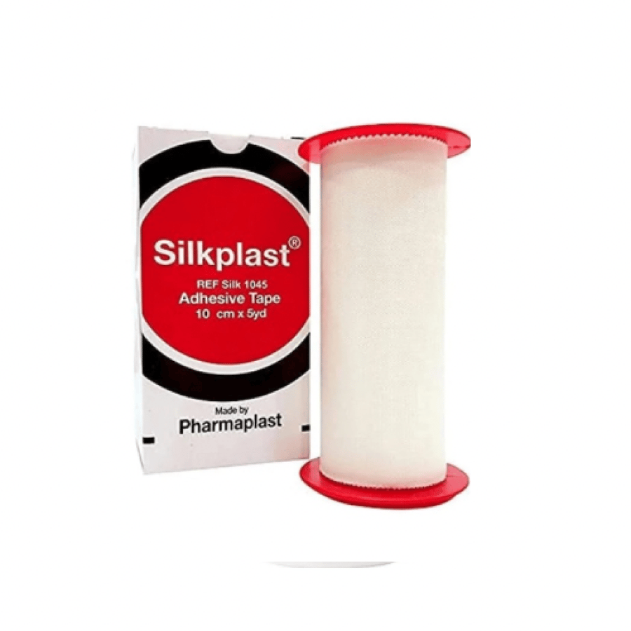 سيلك بلاست | شريط لاصق طبي | مقاس 10 سم × 5 ياردة Silkplast | Adhesive Tape | 10cm x 5yd | SILK1045