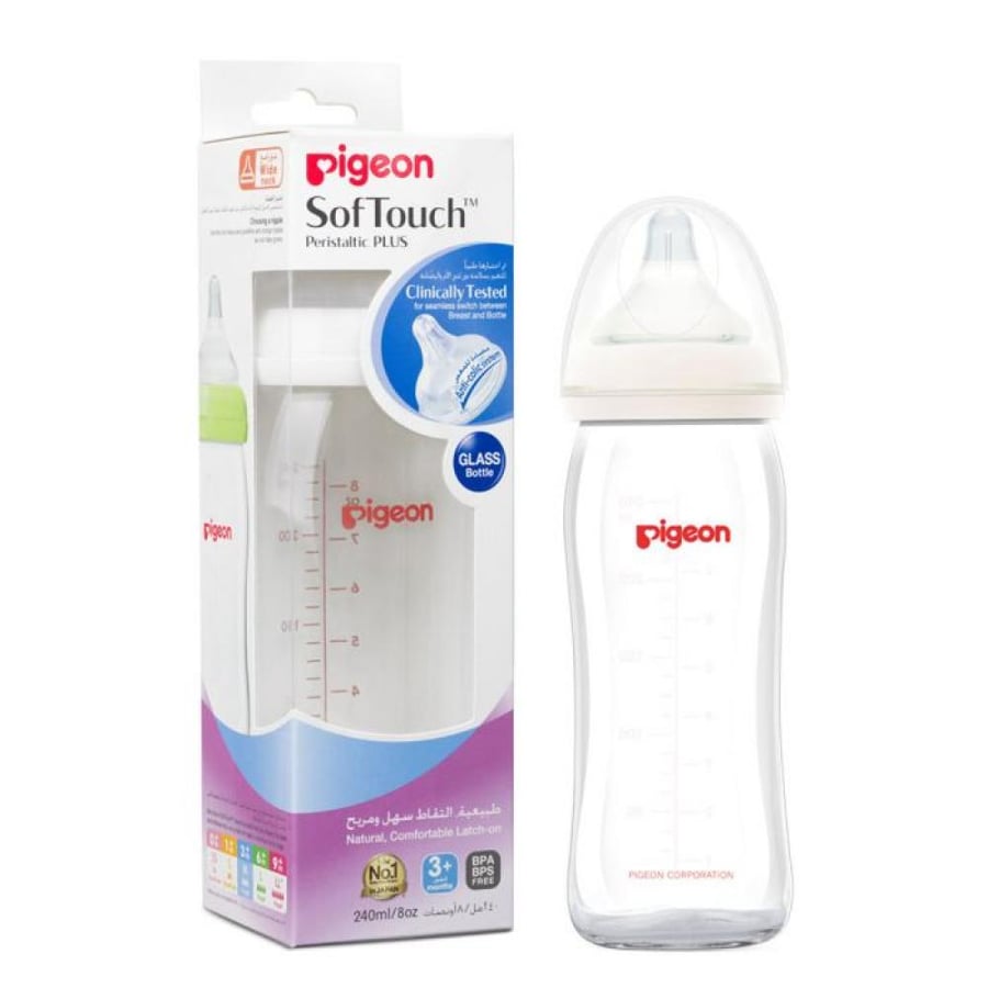 PIGEON FEEDING BOTTLE SOFT TOUCH 240 ML 3+ ( PA00488 )
